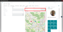 Screenshot Maps Integration Dynamics 365 Business Central - Längengrad Breitengrad