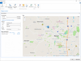 Screenshot BC/NAV ERP Modul OnlineMaps - Ansicht Tourenplan
